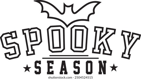 Spooky Season Varsity Style Halloween T Shirt Gift For Halloween