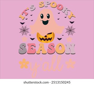 It's spooky season y'all Retro T-shirt, Halloween Retro,  Spooky Season,