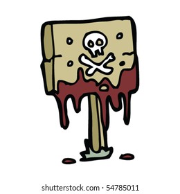 spooky sign cartoon