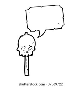 caricatura espeluznante de señalización