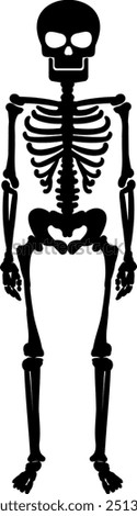 Spooky skeleton. Happy Halloween. Halloween vector illustration