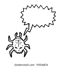 spooky skull beetle cartoon