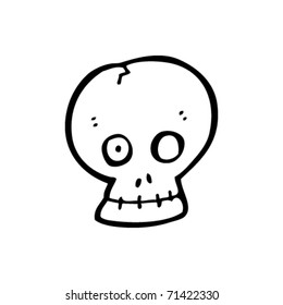 spooky skull cartoon