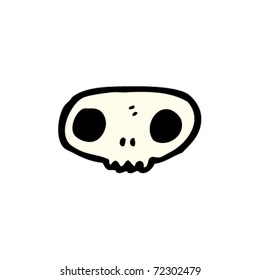 spooky skull cartoon