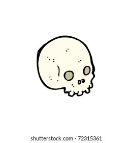 caricatura de cráneo espeluznante