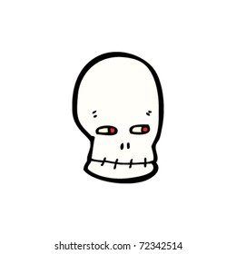 spooky skull cartoon