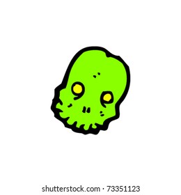 spooky skull cartoon