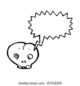 spooky skull cartoon