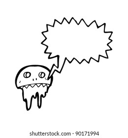 spooky skull cartoon