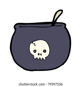 caricatura de calavera espeluznante