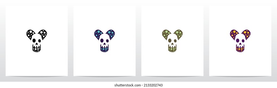 Spooky Skull On Letter Logo Design Y