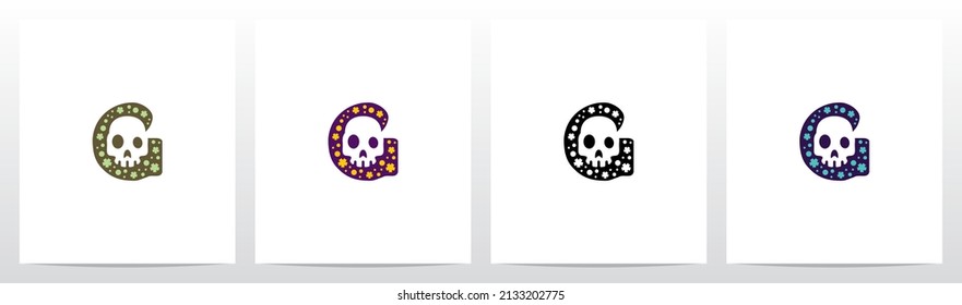Spooky Skull On Letter Logo Design G