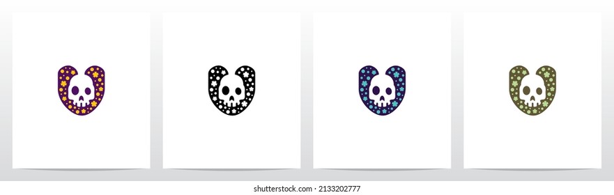 Spooky Skull On Letter Logo Design V