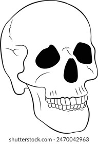 Spooky skull vector for halloween design