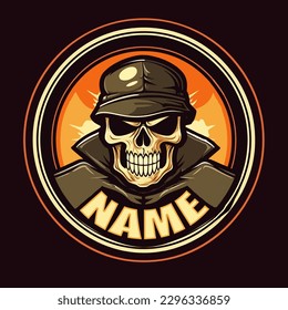 spooky skull in vector style