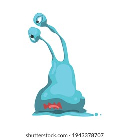 Spooky Slippery Monster as Grotesque Creature with Terrifying Appearance Vector Illustration