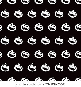 Spooky Smiles Pumpkin Nightmares Vector Seamless Pattern can be use for background and apparel design