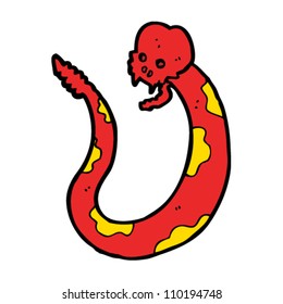 caricatura espeluznante de serpiente
