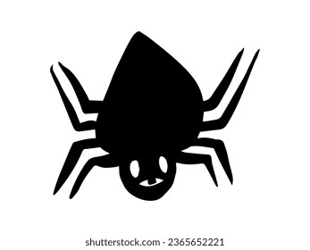 Spooky Spider Halloween Black and White