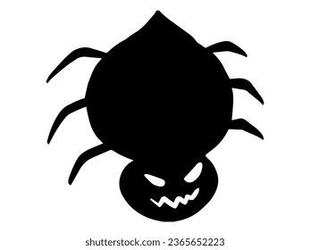 Spooky Spider Halloween Black and White