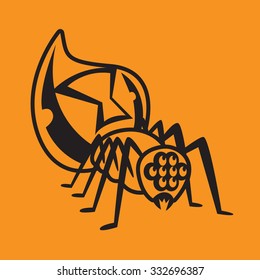 Spooky Spider - Halloween Vector Icon