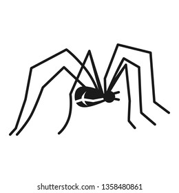 Spooky spider icon. Simple illustration of spooky spider vector icon for web design isolated on white background