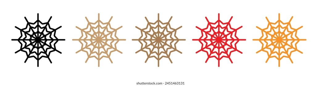 Spooky Spider Web Icon Perfect for Haunted Themes and Halloween