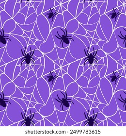 A Spooky Spider and Web Pattern That is Perfect for Halloween Themed Home Decor Items