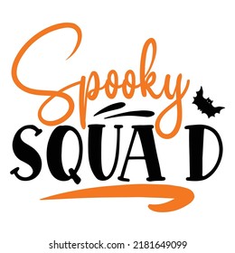 Spooky squad Happy Halloween shirt print template, Pumpkin Fall Witches Halloween Costume shirt design