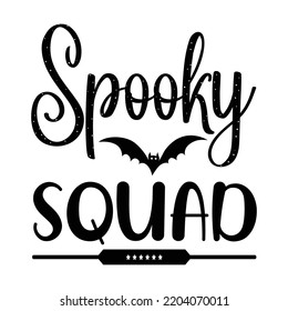 Spooky squad Happy Halloween shirt print template, Pumpkin Fall Witches Halloween Costume shirt design