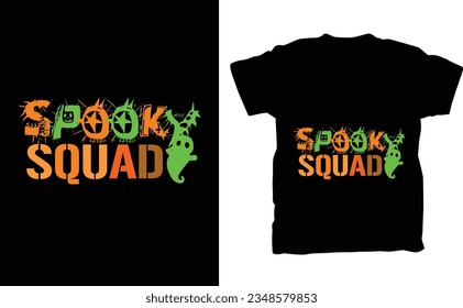 spooky squad t shirt design for halloween