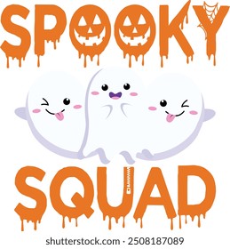 Spooky Squad vector Art Illustration