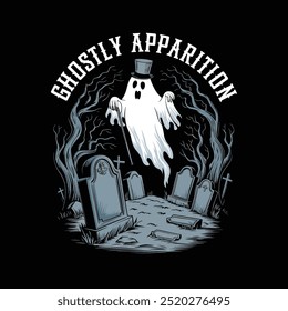 ilustração de vetor de design de camiseta assustadora