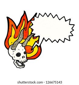 spooky talking devil skull cartoon
