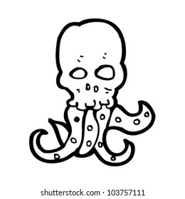 espeluznante calavera de tentáculos
