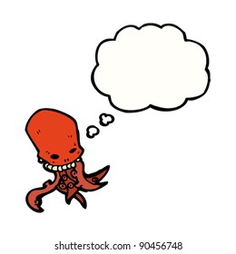 monstruo del cráneo de tentáculos espeluznantes