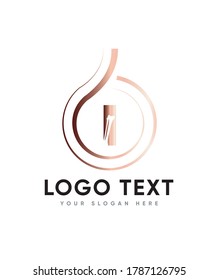 Spooky themed letter type I logo template, vector logo for business and company identity 