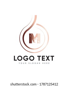Tipo de letra temática esporádica plantilla de logotipo M, logotipo vectorial para identidad empresarial y de empresa 