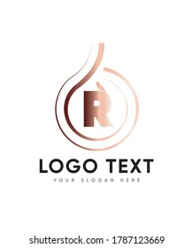 Spooky themed letter type R logo template, vector logo for business and company identity 