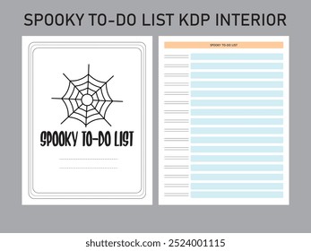 Spooky To-Do List Kdp Interior Template
Size:8.5X11
300 Dpi