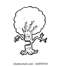 spooky tree cartoon