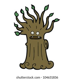 spooky tree cartoon