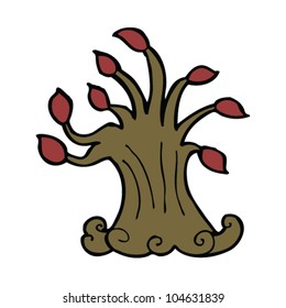 spooky tree cartoon