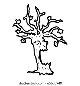spooky tree cartoon