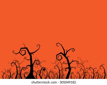 Spooky tree halloween. vector illustration.