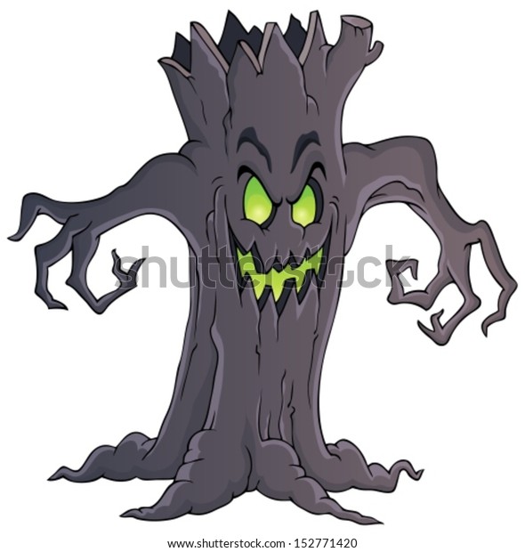 Spooky Tree Theme Image 1 Eps10 Stock Vector (Royalty Free) 152771420 ...