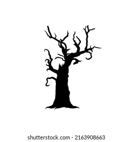 Spooky Tree Vector Illustration Isolated Background Stock Vector ...