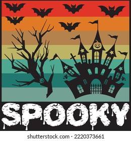 Spooky T-shirt Design Vector File.