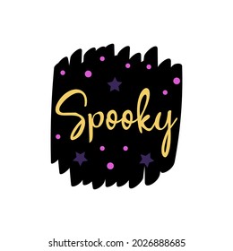 Spooky - diseño aislado de camisetas vectoriales de tipografía Halloween