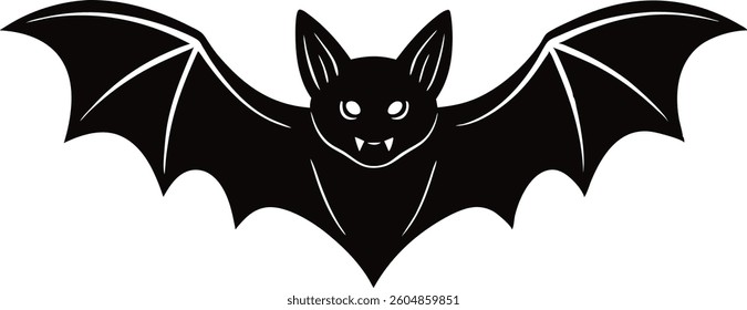 spooky vampire bat on white background art